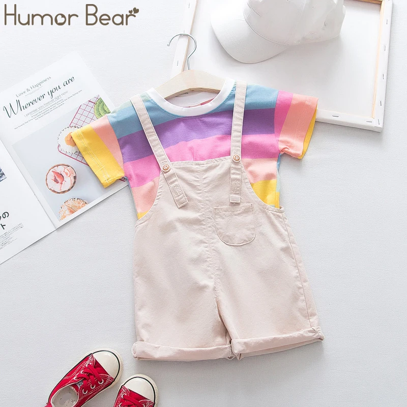Костюм Humor Bear детский летний из 2 предметов короткий рукав и брюки на бретелях в