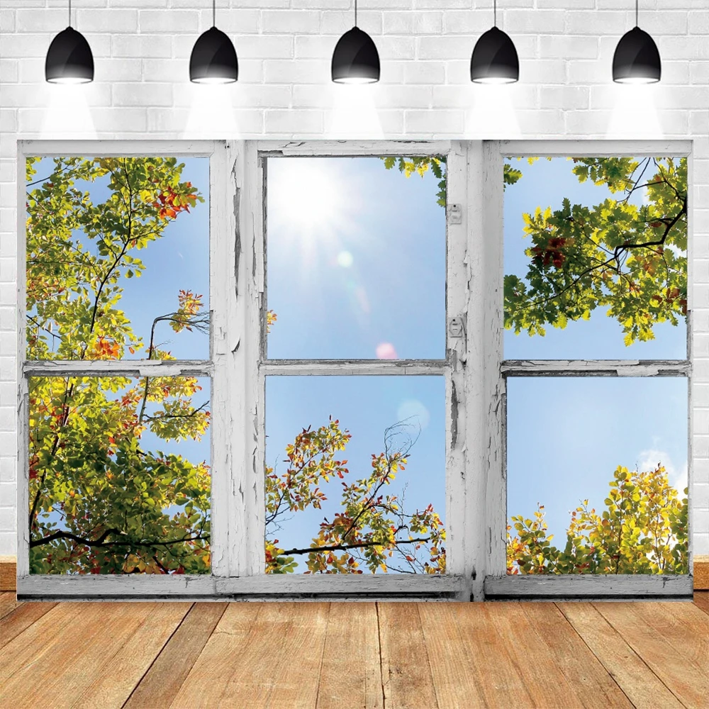 

Yeele Photography Window Autumn Scene Backdrop Photocall Wood Farm Baby Portrait Background For Kids Photo Studio Photographic
