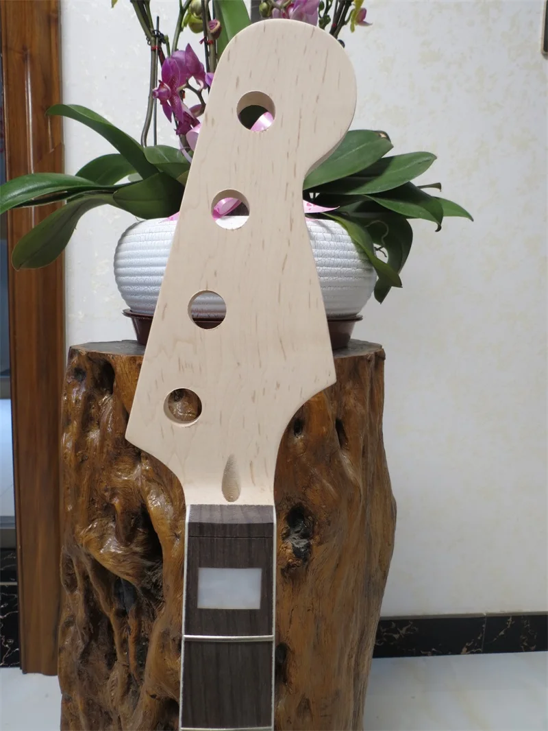 DIY Незаконченный кленовый палисандр 20 лад для электрических басов шеи частей|neck