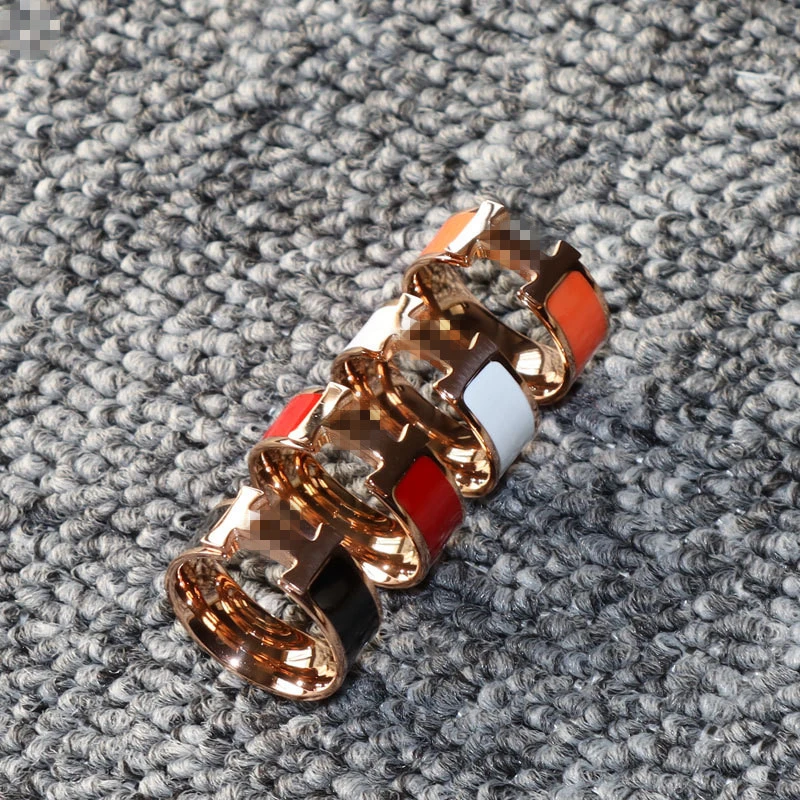 

Letter ring titanium steel ring ladies European and American popular stainless steel jewelry net celebrity fashion ring
