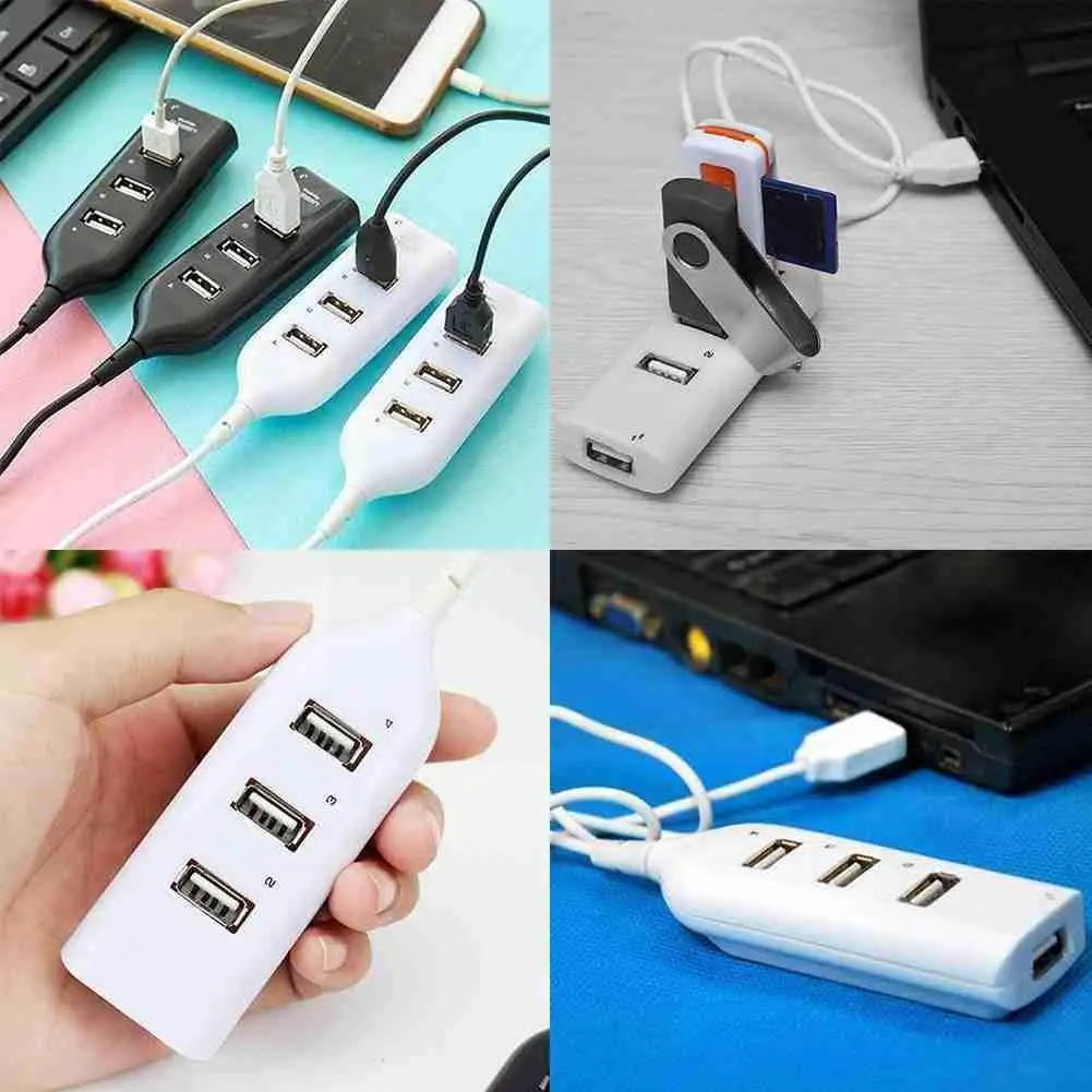 

USB 2.0 High Speed USB Hub 4 Port Splitter USB Adapter Computer Accessories For PC Notebook Socket Laptop Hub Windows Mini M5Q9