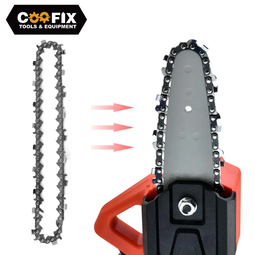 

COOFIX 4inch Steel Chainsaw Chain Woodworking Garden Logging Electric Chainsaw Accessory Replacement Electric Chain