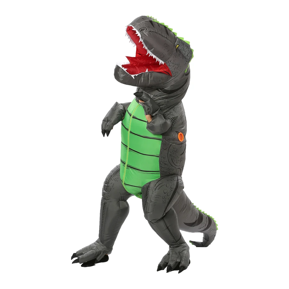 JYZCOS взрослых T REX надувной костюм Рождество Косплей T-REX динозавр животных фантазия комбинезон Хэллоуин костюм для женщин и мужчин
