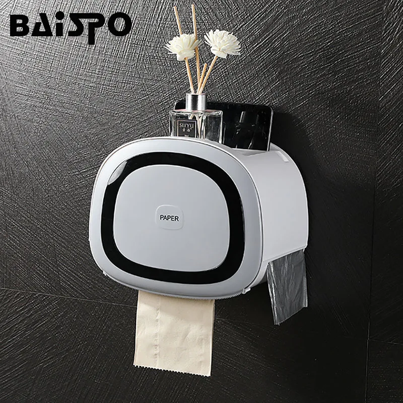 Многофункциональный держатель туалетной бумаги BAISPO с крючками мешочек для
