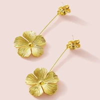 womens fashion golden flower petal earrings feminine personality maple leaf earrings jewelry wedding accessories