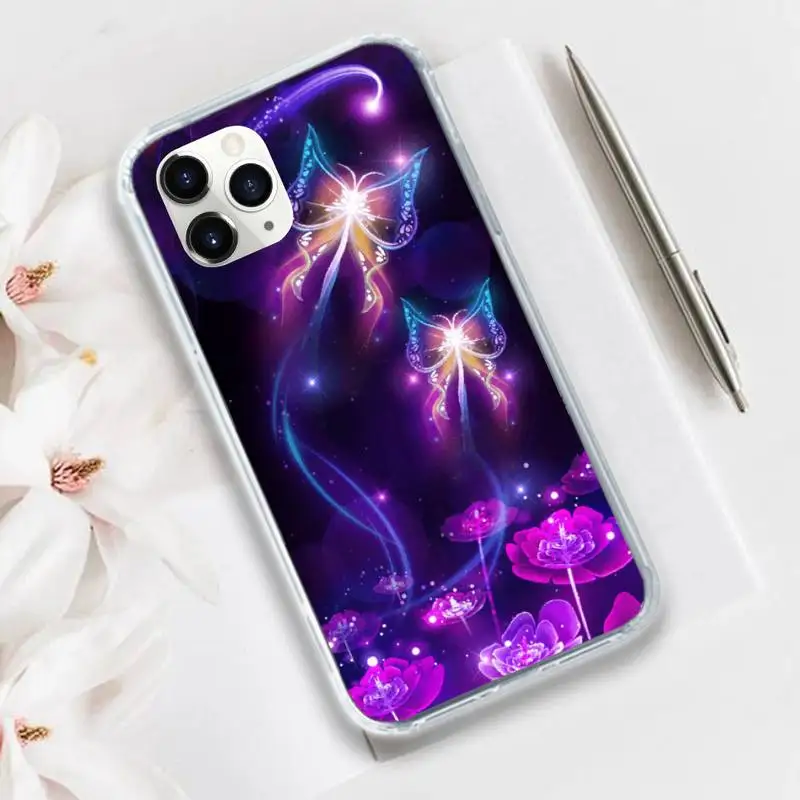 

beautiful butterfly Phone Case Transparent for iPhone 11 12 mini pro XS MAX 8 7 6 6S Plus X 5S SE 2020 XR