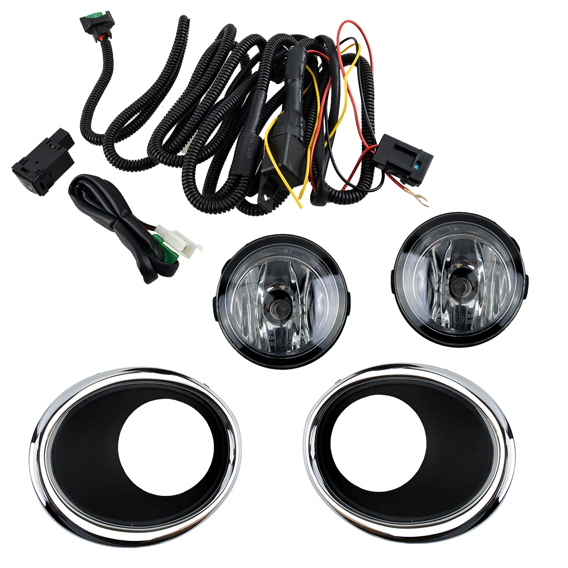 

Car Silver Fog Light Driving Lamp Cover Switch Harness Kit Fit For Nissan Qashqai 2014 2015 2016 2017