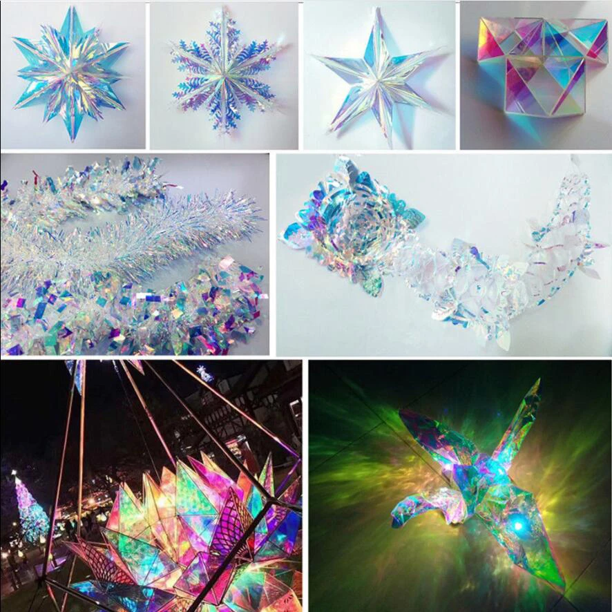 Радужная Односторонняя самоклеящаяся пленка для окон теплоизоляционная УФ