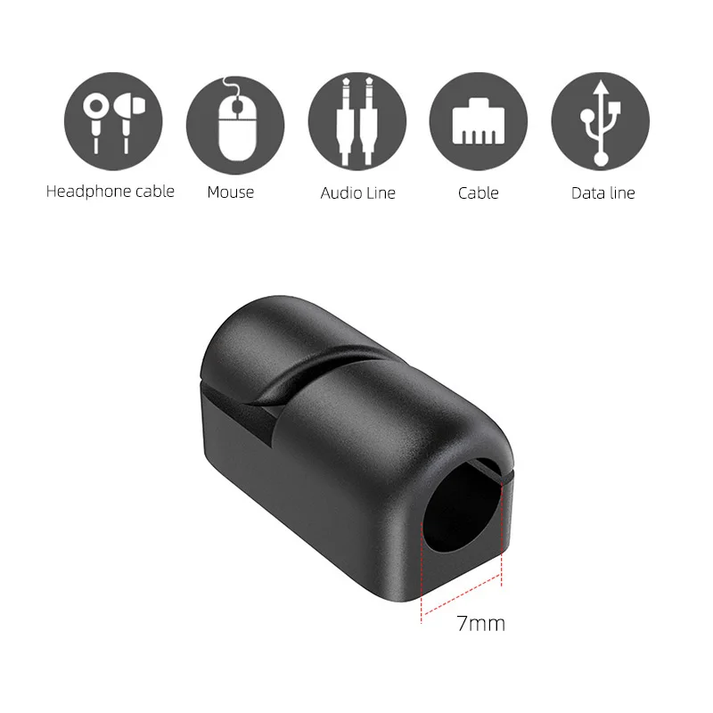 USB держатель кабеля для передачи данных защитный органайзер проводов на липучке