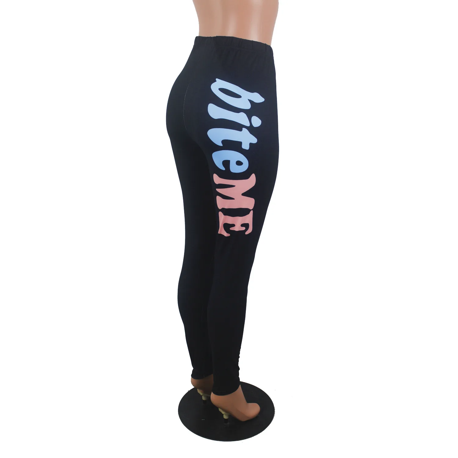 

29D9323 Autumn Winter Women Casual Skinny Letter Print Sports Pants Moda 2020
