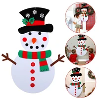 diy felt christmas snowman with ornaments fake christmas year tree toys decoration new party christmas kids