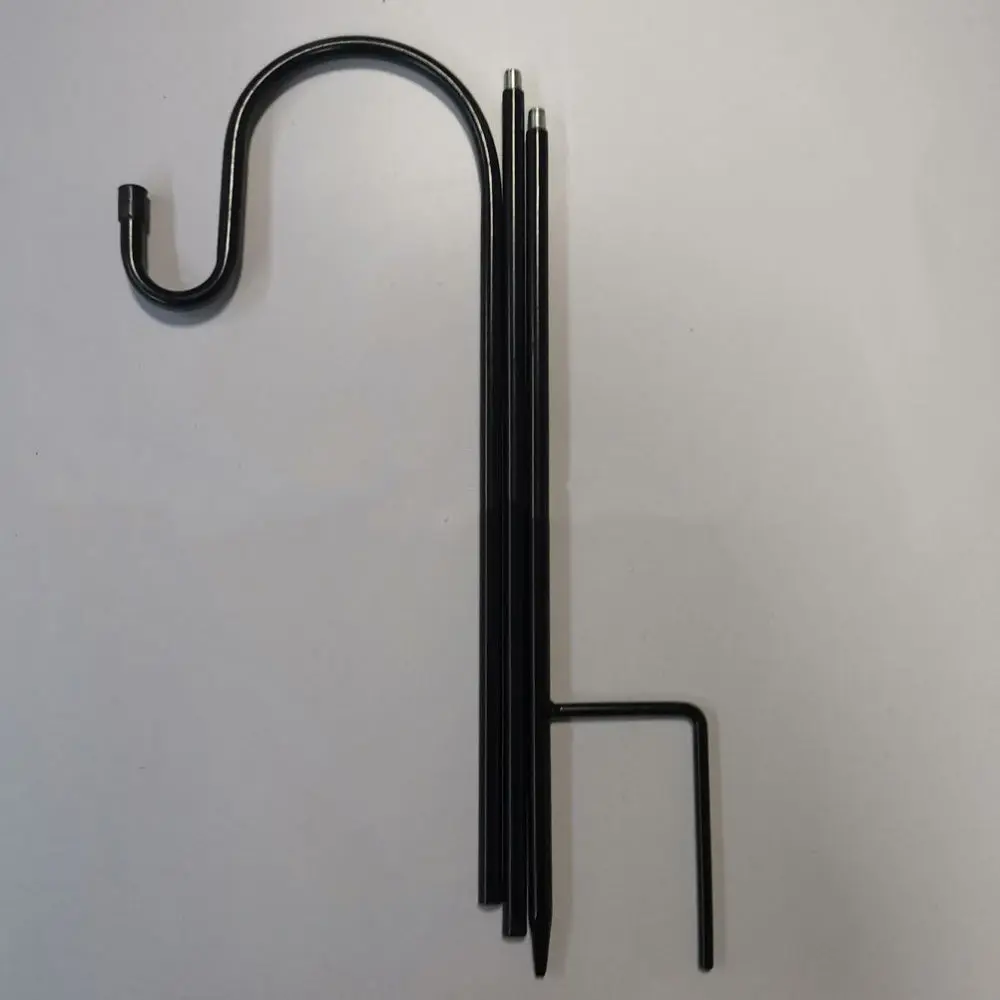 

2pcs Shepherd Hooks Iron Hook Garden Ground Rod Handicraft Stand Hanger