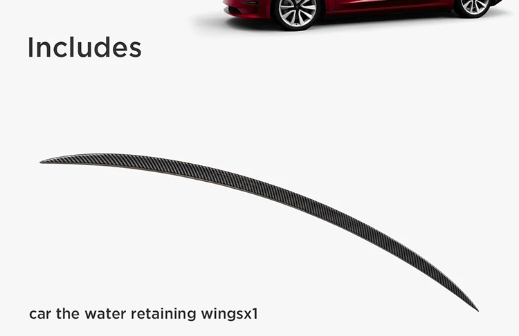LUCKEASY автомобиль ABS водоудерживающие крылья для Tesla модель 3- купе производительность спойлер багажника КРЫЛО
