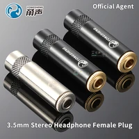gold plated 3 5mm jack 3 pole female plug 18 notebook headphone audio interface extension docking microphone cable socket