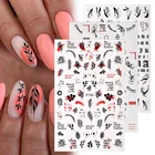 1 шт. бабочка цветок лист 3D наклейка для дизайна ногтей переводная наклейка слайдеры наклейки для дизайна ногтей Аксессуары для творчества
