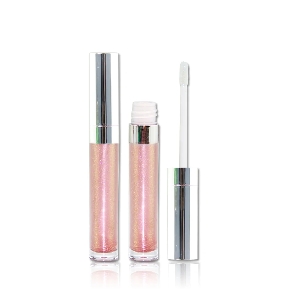 30 Piece Private Label Light Pink Liquid Lipstick Vegan Clear Starry Holographic Lip Gloss Korean Makeup Custom Logo |