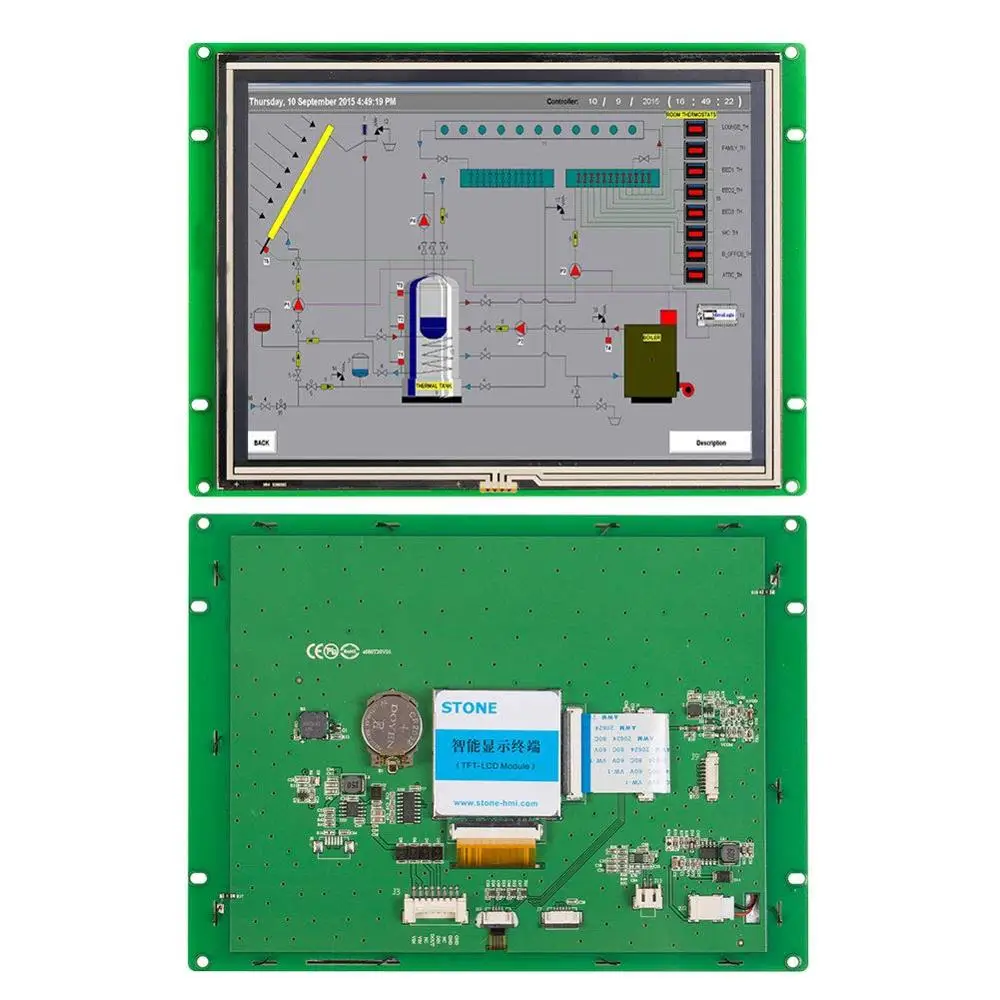

8" LCD Touch Screen With Graphics RAM And PCB Board