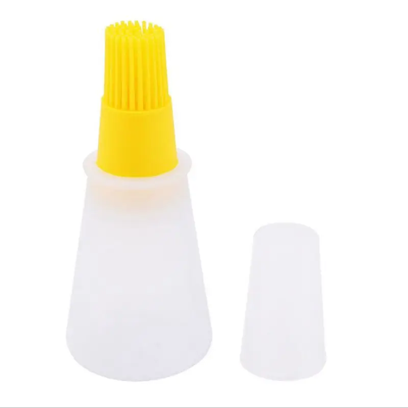 

1 Portable Silicone Oil Bottle With Brush, Barbecue Oil Brush,Liquid Oil, Pastry, Baking, Barbecue Tools, Kitchen Supplies, BBQ