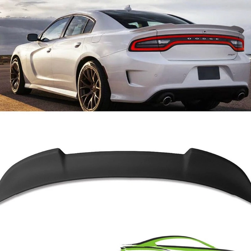 Para Dodge cargador 2015-2017 de alta calidad de plástico ABS sin pintar Spoiler trasero ala cubierta de tapa de maletero estilo de coche