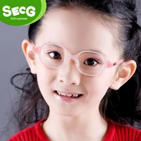 secg brand childrens frame optical glasses myopia girls boys ultralight flexible soft kids frame hyperopic children glasse 2021