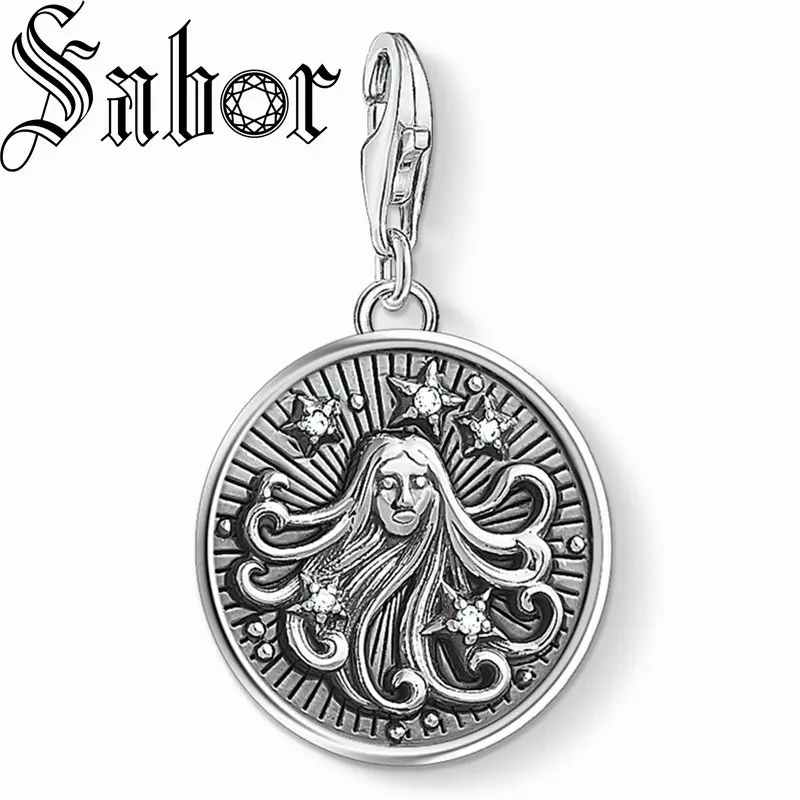 Знак зодиака Virgo Шарм Европейский стиль ювелирные изделия для женщин мужчин