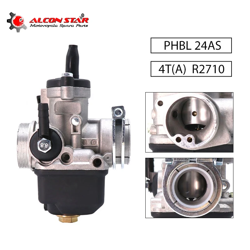 

Alconstar - Vergaser for Dellorto PHBL 24AS 4T(A) R2710 MBK Aprilia 100CC 250CC Racing Carb 4 Stroke Carburetor For Yamaha