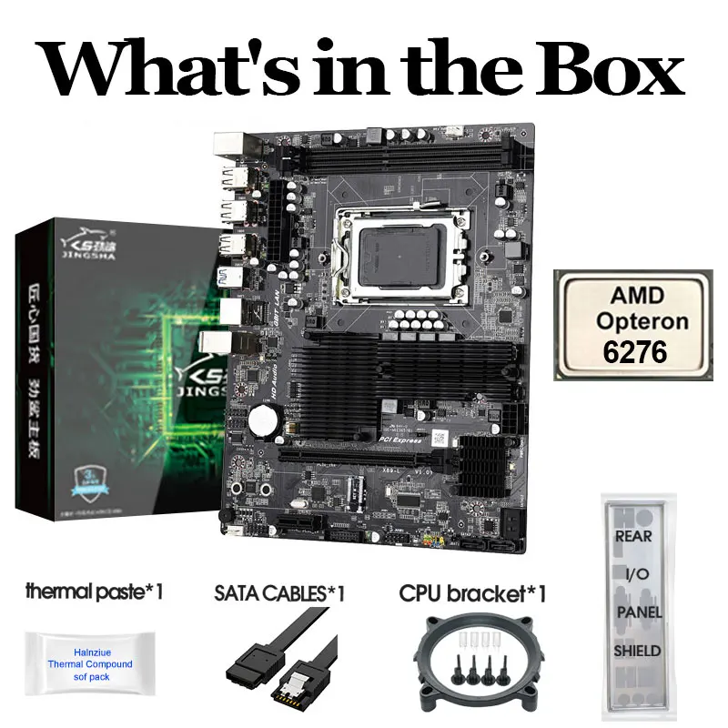 Материнская плата JINGSHA Socket G34 X89L DDR3 двухканальная макс. 32 ГБ памяти SATA II USB3.0 набор