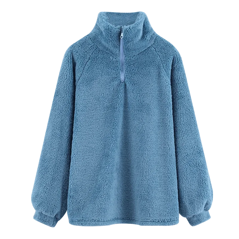 

Autumn Winter Warm Fleece Hoodies Women Long Sleeve Casual Sport Oversized SweatshirtKorean Style Harajuku Pullover Streetwear