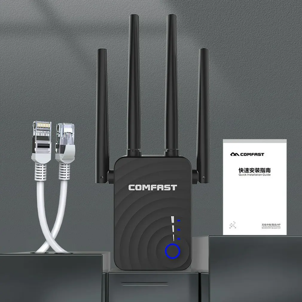 

COMFAST Wireless Repeater 5G Mobile Router Fast Heat Dissipation 1200M European And American Standard