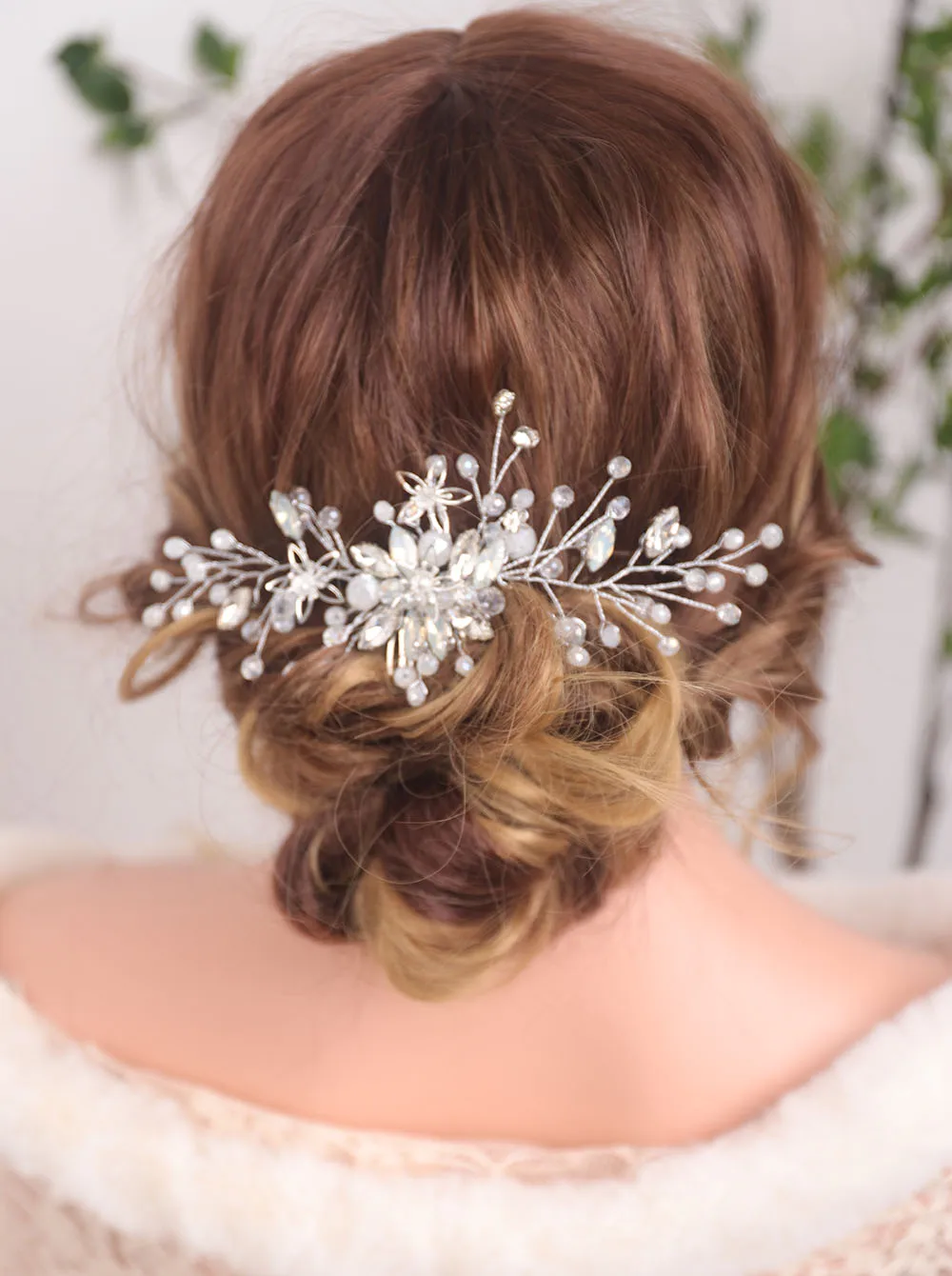 Женские свадебные аксессуары серебристые головные уборы блестящие стразы со