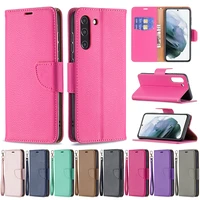 s21 fe litchi pattern wallet case for samsung galaxy a22 a82 5g s21 lite flip leather cover shockproof lanyard folded stand capa