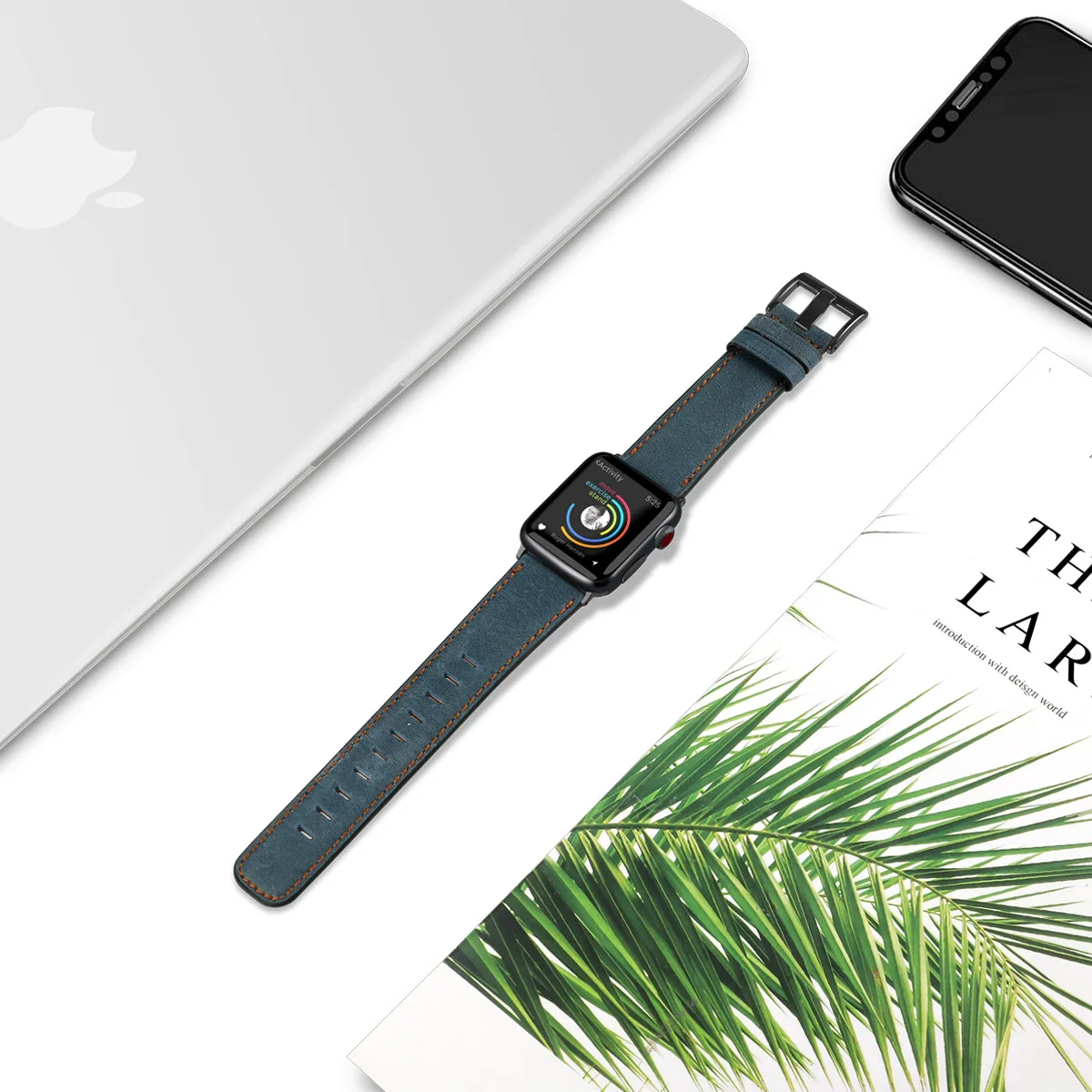 Роскошный ремешок из натуральной кожи для iwatch 44 мм 42 мм кожаный ремешок для apple watch 4 5 ремешок браслет для iwatch 5 4 3 2 38 мм 40 мм
