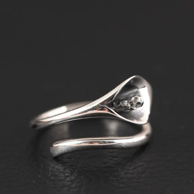 Женские открытые кольца из стерлингового серебра 925 пробы винтажные стильные