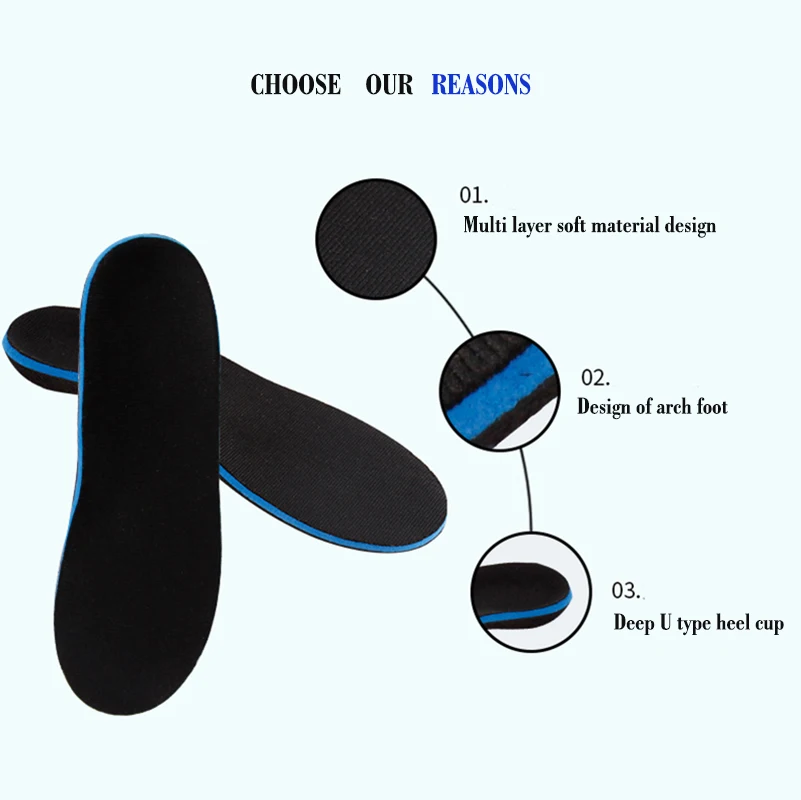 Стельки с эффектом памяти ортопедические поддержка свода стопы аксессуары для