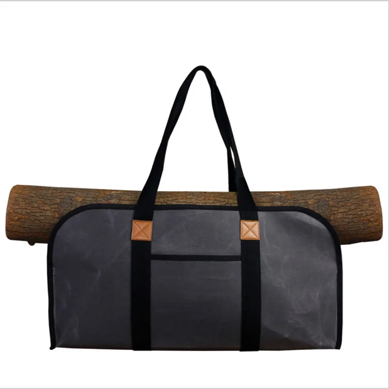 

New Supersized Canvas Firewood Wood Carrier Bag Log Camping Outdoor Holder Carry Storage Bag