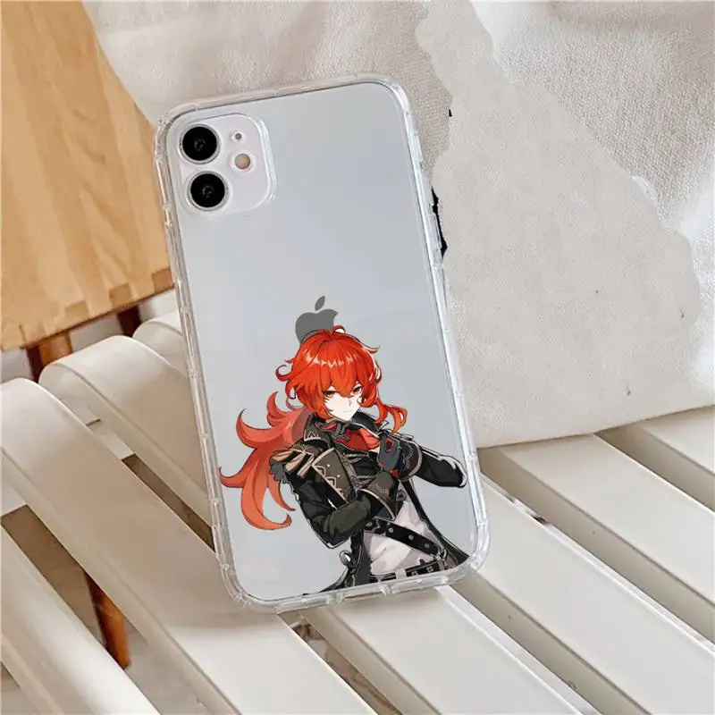 

Genshin Impact Game Phone Case Transparent for iPhone 11 12 mini pro XS MAX 8 7 6 6S Plus X 5S SE 2020 XR