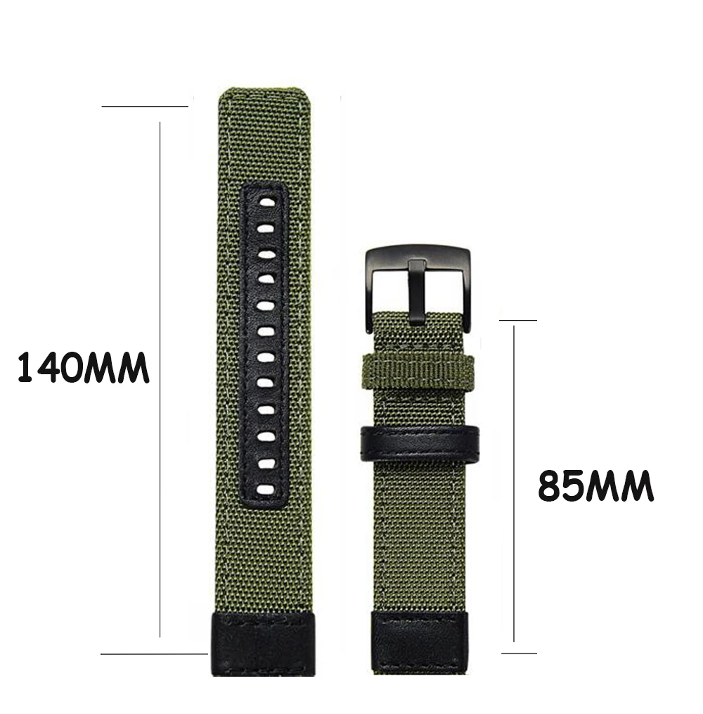 

Leather+Nylon Strap For Samsung Galaxy watch 3 45mm /Active 2 46mm/42mm Gear S3 Frontier 20mm 22mm Bracelet For Huawei GT2 band