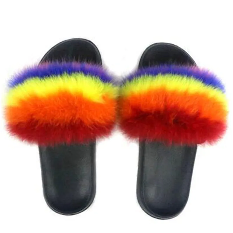 Шлепанцы женские зимние меховые Нескользящие пушистые плюшевые сандалии