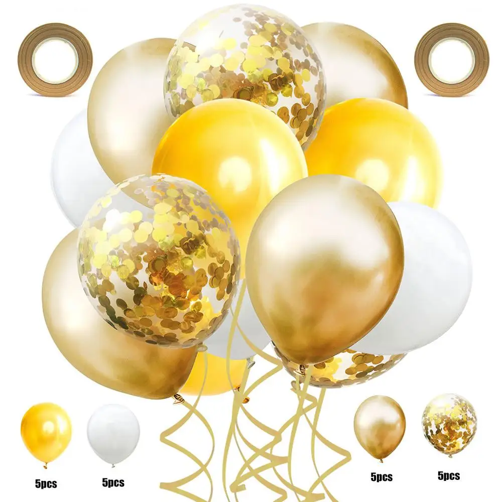 22 шт. 18 дюймов набор воздушных шаров с блестками эмульсионная Фольга 12
