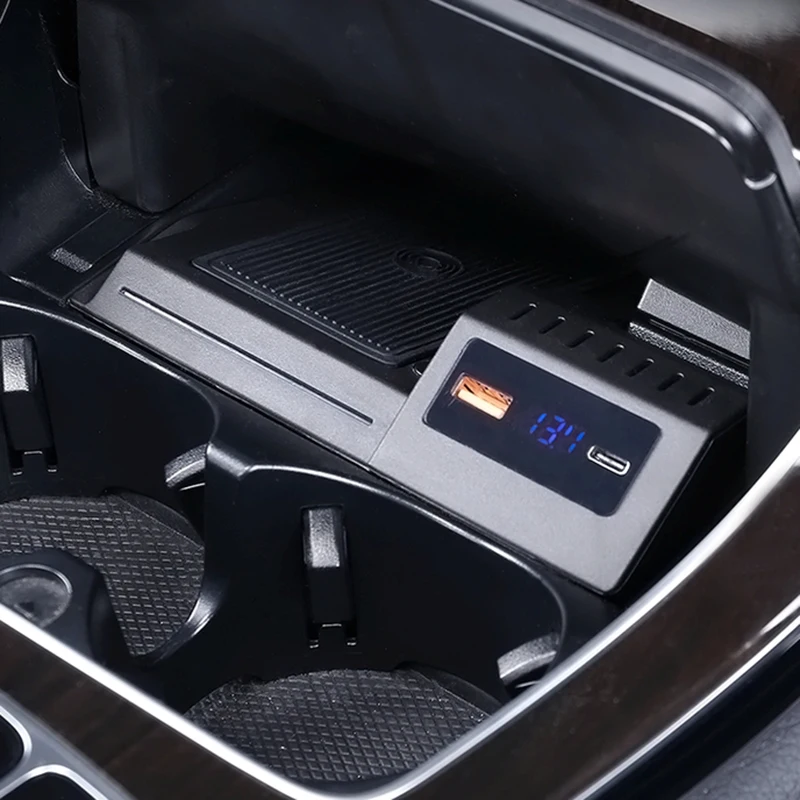 15w car qi wireless charging phone charger charging case for mercedes benz w205 amg c43 c63 clg 43 glc 63 x253 glc c300 c200 free global shipping