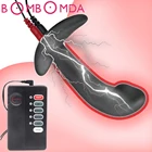 БДСМ Электрический шок силиконовая Анальная пробка E-stim Buttplug фаллоимитатор G-Spot массажер простаты анальный расширитель интимные товары мастурбатор
