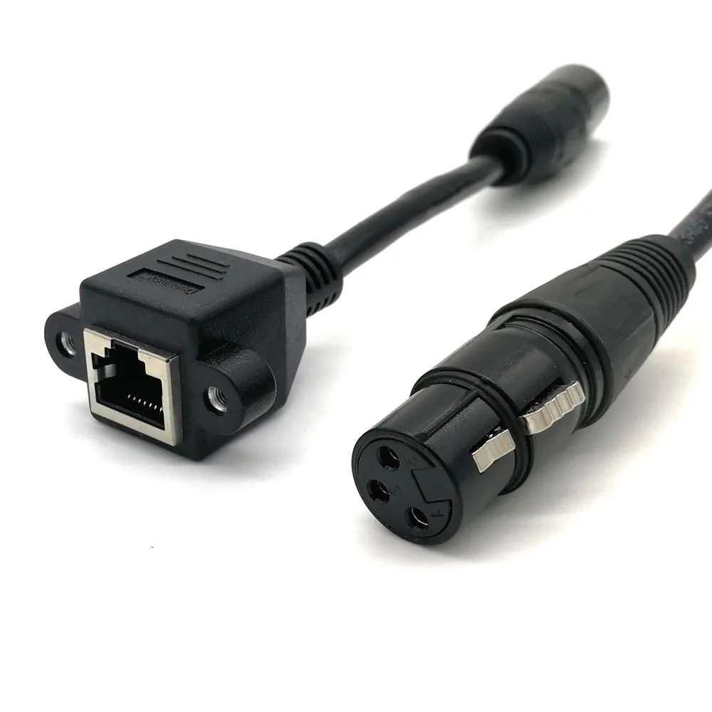 15 см XLR 3 контактный разъем для RJ45 гнездовой сетевой адаптера конвертер Кабель