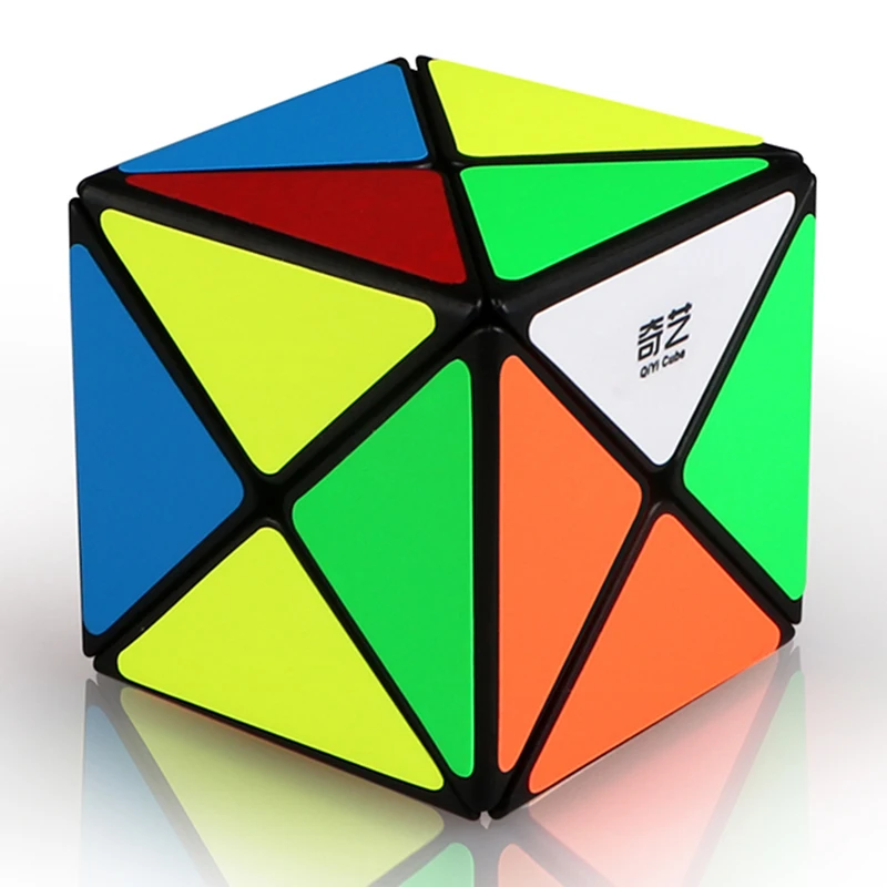 Волшебный кубик Qiyi X образной формы без наклеек 3x3x3 Speedcube Mofangge черная головоломка