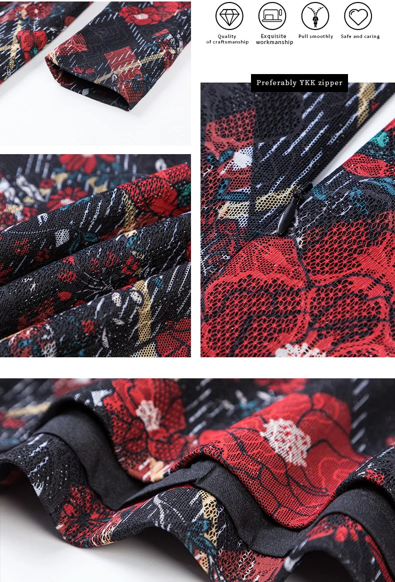 

2021 Spring Fashion Woman Clothes Outfits Grace Long Lace Floral Dress