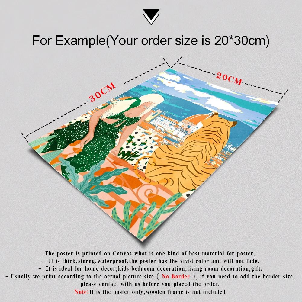 Настенная картина в стиле бохо с изображением тропических растений | Дом и сад