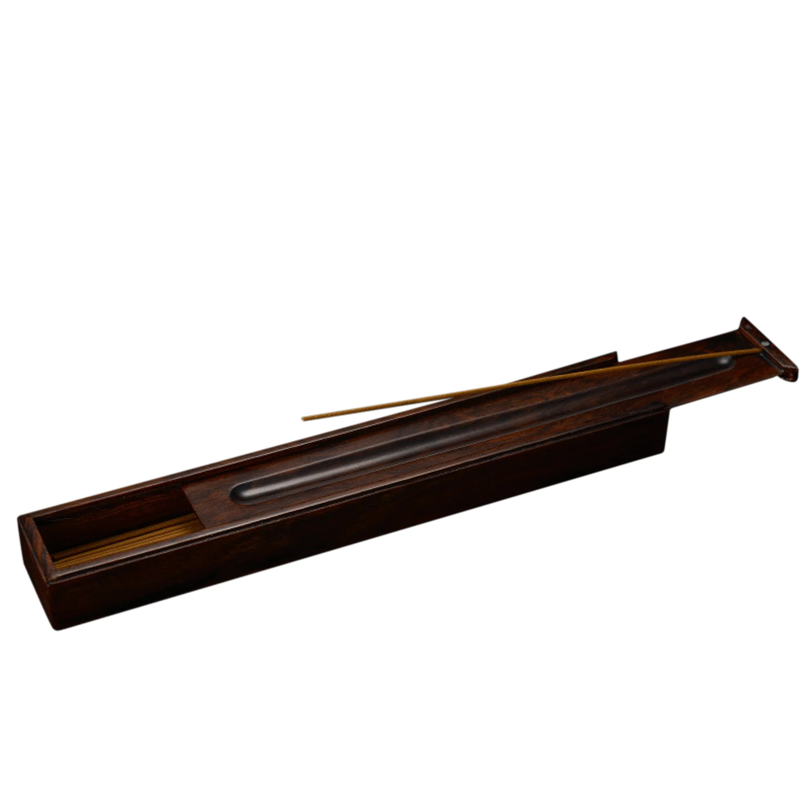 

Box Office Yoga Incense Holder Ash Catcher Home Decor Teahouse Retro Wooden Stick Burner Gift Classic Craft Relaxation