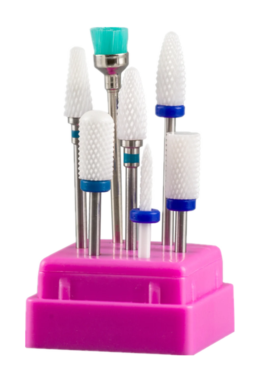 Набор фрез из вольфрамовой стали для дизайна ногтей 7 шт.