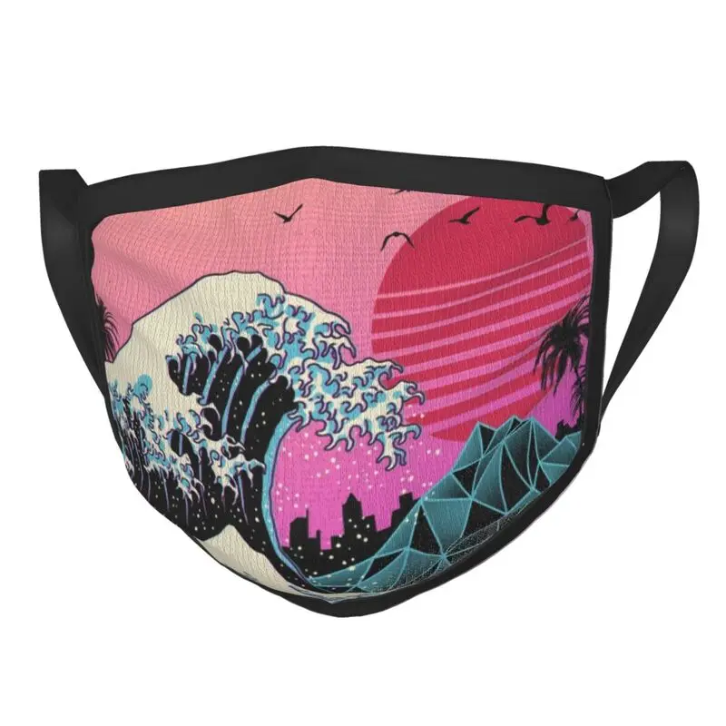 

The Great Wave Off Kanagawa Mouth Face Mask Anti Dust Reusable Japan Vaporwave Mask Protection Cover Adult Respirator Muffle