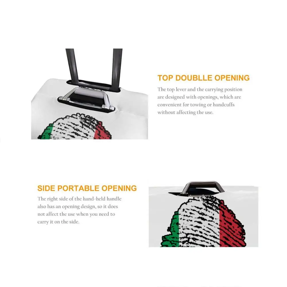 Аксессуары для путешествий с итальянским флагом и отпечатком пальца защитная