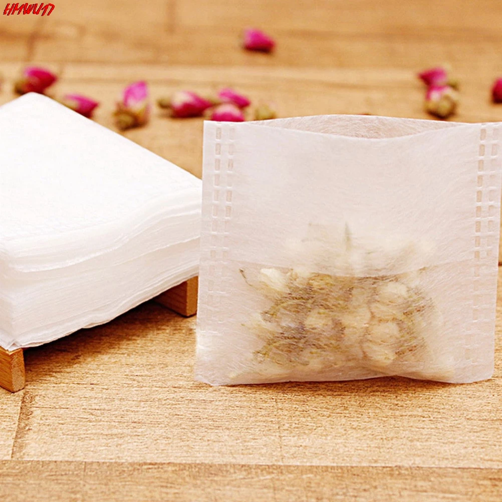 

100 Pcs/lot NEW Empty DisposableTeabags 7*10CM Paper Tea Bags Heat Seal Filter Paper Herb Loose Tea Bags Tea Infuser Strainer